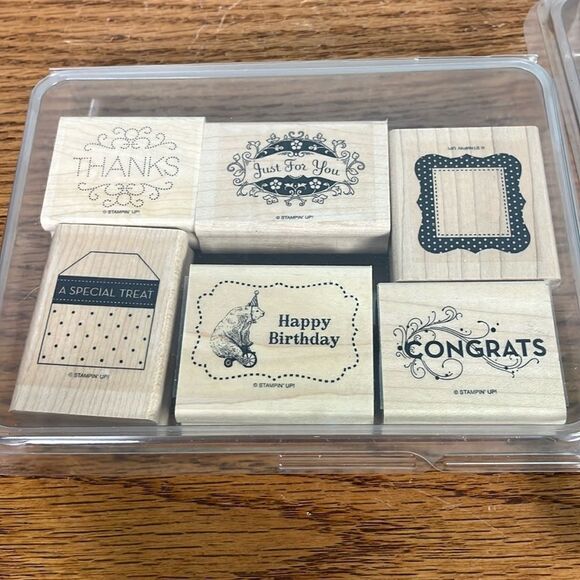 Stampin’ Up mixed set of 14 stamps Special Sentiments what I’m calling it! EUC - Picture 2 of 4